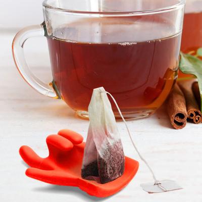 2 шт. держатель для чайных пакетиков в форме пальца, подставка для ложек, предотвращающая проливание супа, силиконовая креативная крышка, подставка для столовых приборов, художественные подарки для любителей чая