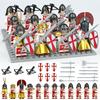 M8154 M8156 Building Block Type Medieval Minifigures Ilimbe Knight Green Dragon Knight Shield Children's Building Block Toy