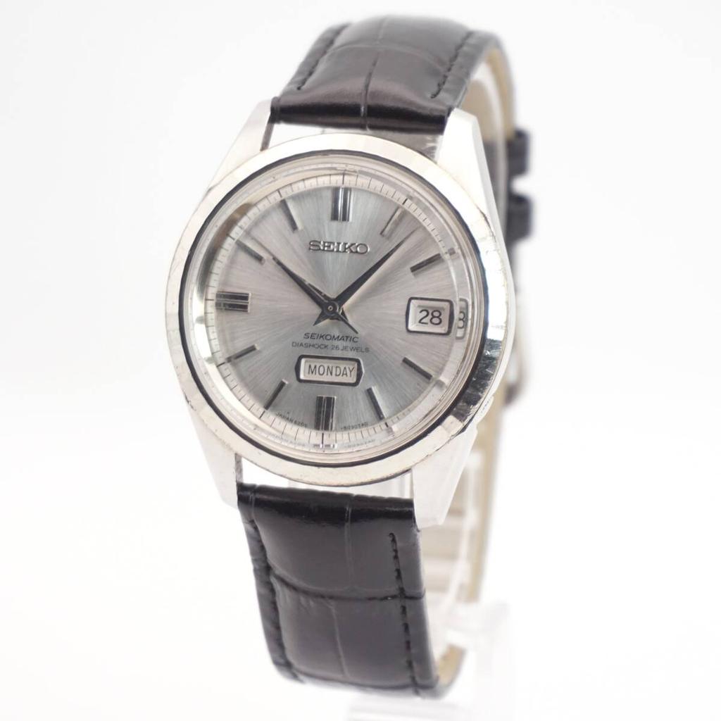 SEIKO Seiko Matic Weekdater 26 камней автоматический завод винтажные серебристый циферблат наручные часы 6206-8100 мужские