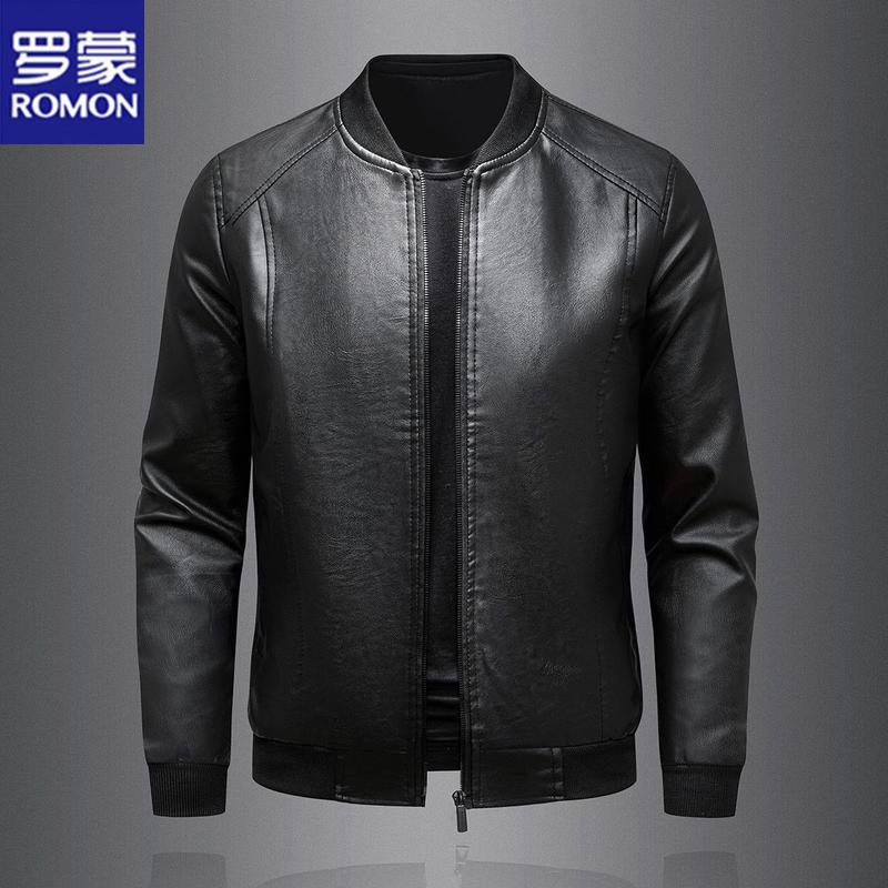 ROMON Мужская куртка в стиле business casual с бейсбольным воротником