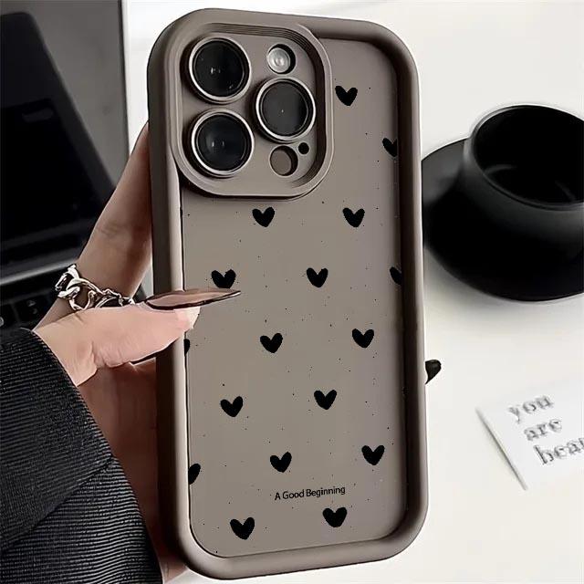 INS Minimalism Love Heat Matte TPU Case For Motorola Moto Edge 70 50 Pro 60 Fusion Stylus 40 Neo G84 G85 G54 G75 G05 G34 G56 G86
