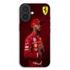 Phone Case - MANIACASE - iPhone 17 - Silicone TPU - Black - Ferrari Pattern