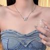 JMXD-лазерная постепенная смена цепочек со стразами в виде бабочки, маленькая цепочка, крутая универсальная цепочка на ключицу, модные и изысканные женские украшения