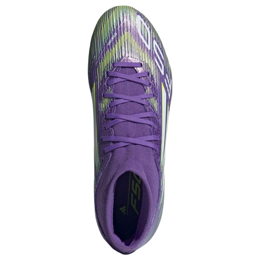 adidas Кроссовки Adizero F50 League Mid FG MG Radiant Blaze Pack Унисекс Фиолетовый Фиолетово-Красный Облачно-Белый JI0886