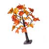 24in Fall Maple Tree with 24 LEDs Timer Pumpkin Decoration Removable Base Soft Light Lighted Leaf