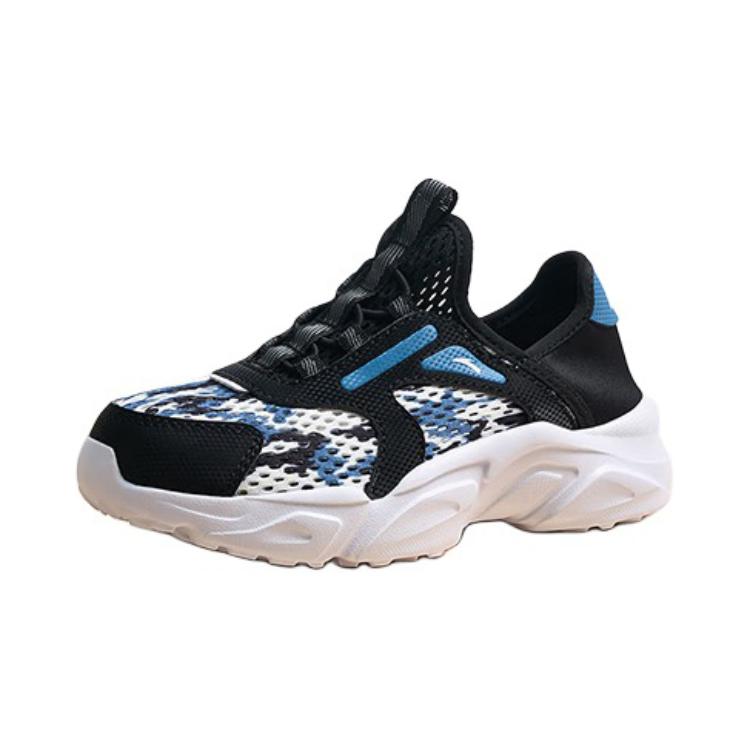 Anta Детские повседневные дышащие амортизирующие прочные низкие кроссовки для бега детские кроссовки черные белые синие A312429917-3