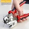 Multifunctional Hole Punch Eyelet Puncher Leathercraft Leather Belt Watchband Belt Round Hole Punch Plier Plastics Iron