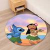 Stitch Printed Round Rug Carpet Chair Rug Area Rug Entryway Doormats,for Office Chair Living Room Bedroom Kitchen Room.