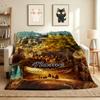 Custom Name Demon Flannel Blanket Throw Blanket Soft Warm Sofa Bed home Decor Unique Gift