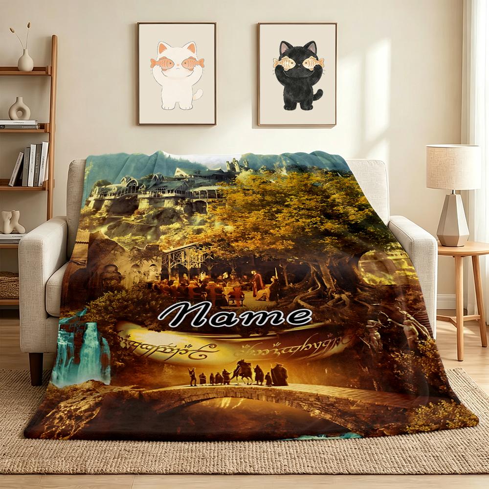 Custom Name Demon Flannel Blanket Throw Blanket Soft Warm Sofa Bed home Decor Unique Gift