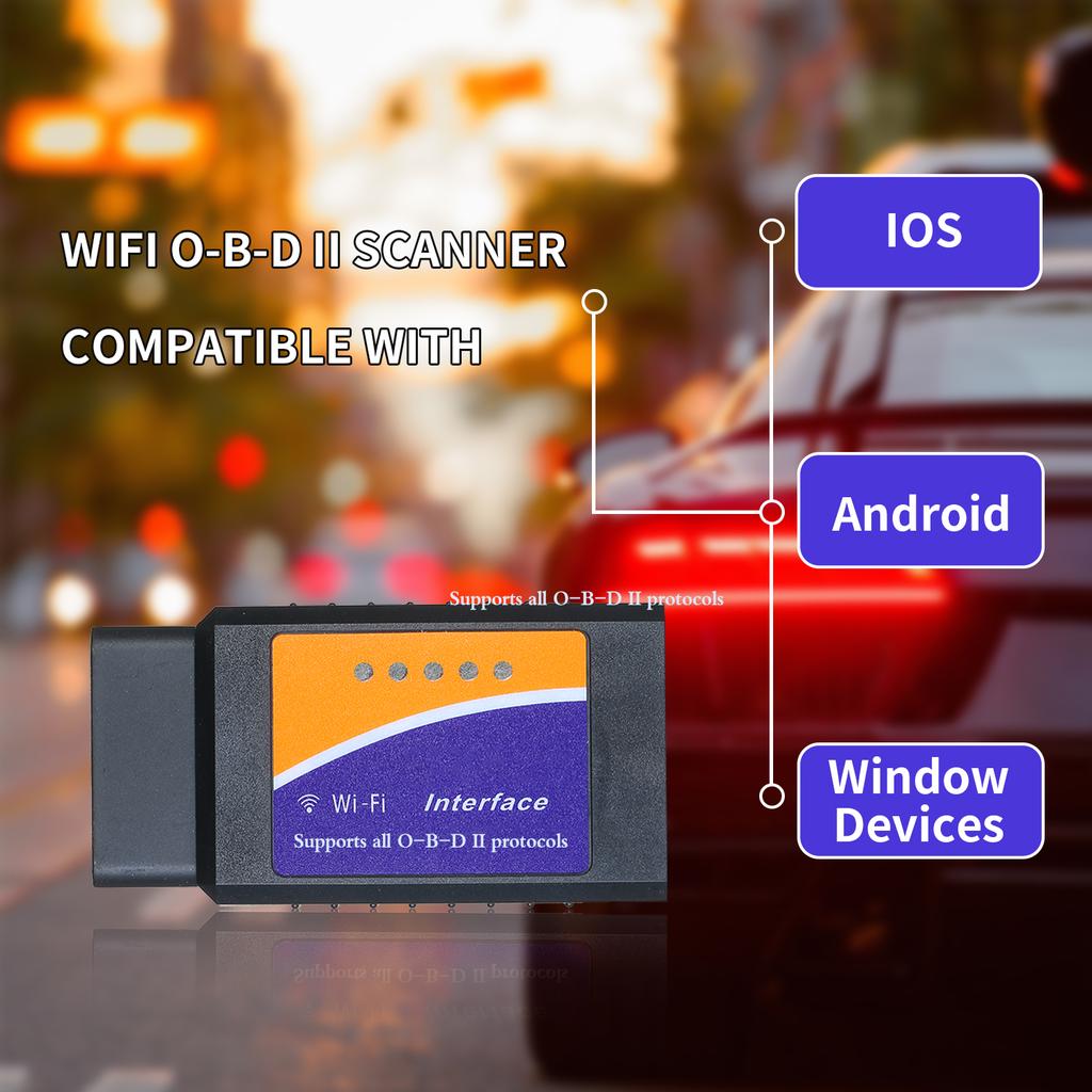 Автомобильный WIFI сканер Считыватель сканер адаптер Проверка индикатора «Check Engine» Диагностический инструмент Совместим с для и для