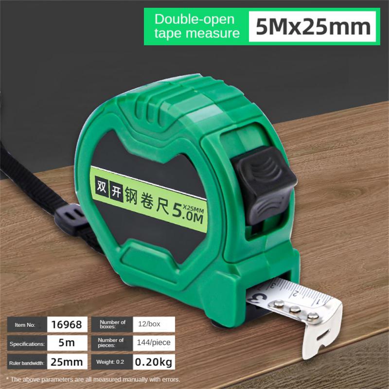 Флуоресцентная рулетка, утолщенная, прозрачная, линейка для столярных работ, из высокоуглеродистой стали, измерительная лента для измерения расстояний