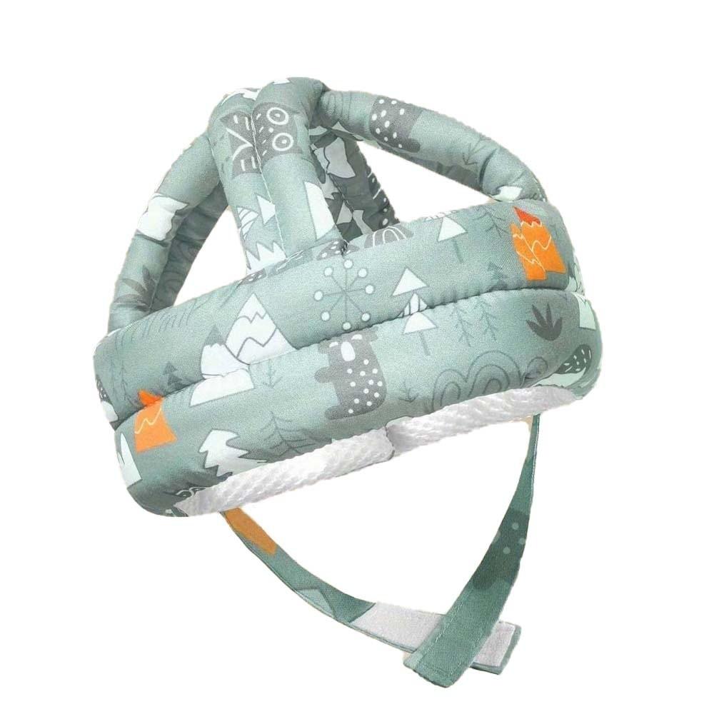 Cartoon Pattern Head Protector Adjustable Strap Infant Cap Safety Helmet Crawling Practice