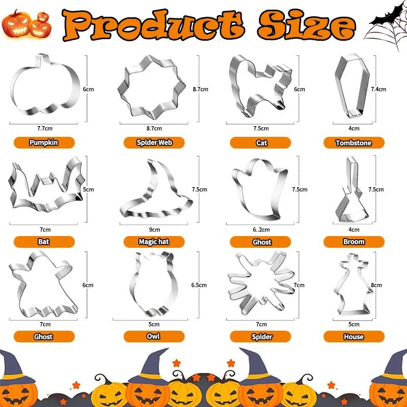 Stainless Steel Halloween Cookie Mold Baking Cookie Mold DIY Cookie Mold Cook Ie Cutter Baking Accessories Baking Tools