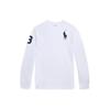 Детская футболка Polo Kids Ss23 с вышивкой логотипа, круглым вырезом и длинным рукавом, детские топы, белая 323853891-009