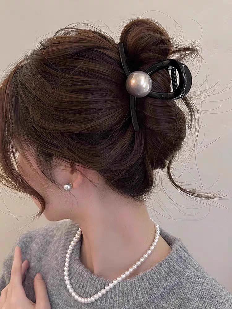 Корейская ретро большая заколка-краб для густых волос - Заколка-краб для волос высокого класса для прически пучок 2025