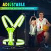 LED Reflective Running Vest,Adjustable Elastic Running Gear LED Light Up Vest Perfect for Running,Walking,Cycling