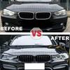 For Bmw F30 F31 3 Series 318i 320i 330i 320d Carbon Fiber/Black Grill Facelift Racing Grille Kidney Front Bumper Grill 2012-2018