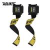 AOLIKES 1 Pair Weightlifting Straps Anti-Slip Silicone Lifting Wrist Straps Strength Training Crossfit Hand Grips Wrist Support 1