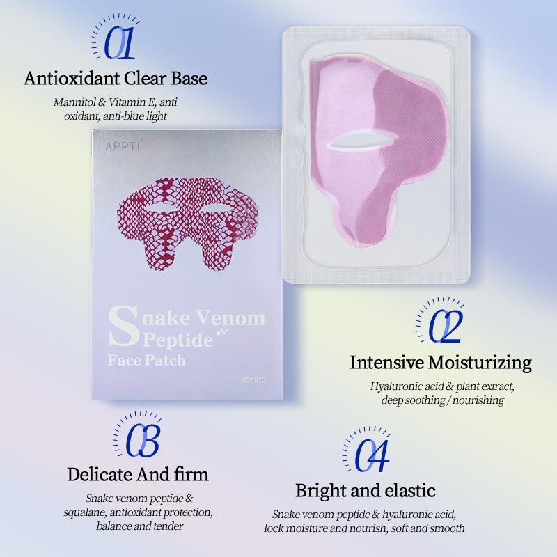 Пептид змеиного яда Замораживание сухой маски для глаз Маска для лица Увлажняющая и смягчающая морщины вокруг глаз Мешки под глазами Приподнятые линии головы Линии Дхармы Гидрогелевая маска для лица