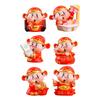 6Pcs God of Wealth Figurines Tabletop Ornaments Art Crafts Fortune Statues Small Sculptures