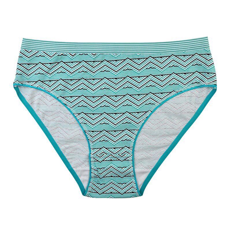 Женское нижнее белье из хлопка больших размеров со средней посадкой и геометрическим рисунком, сексуальные женские трусы для мам, трусики, нижнее белье, 6 шт.