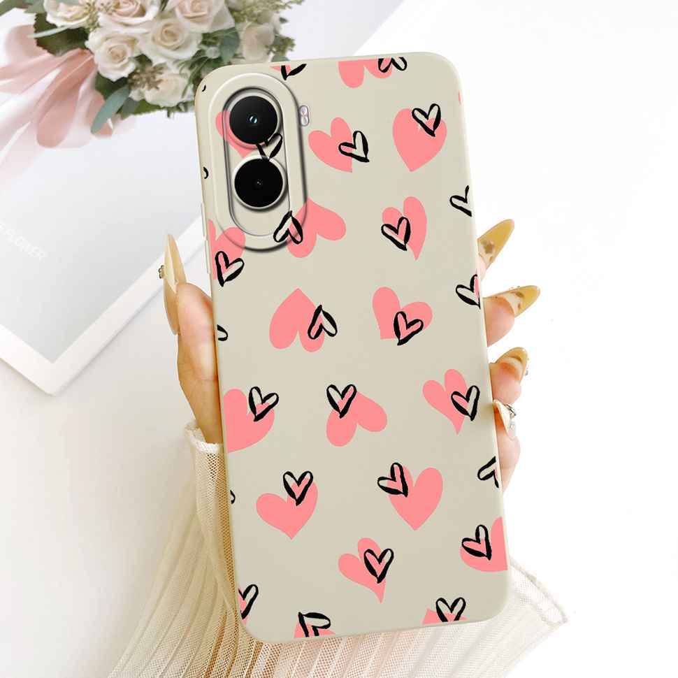 Silicone Case For Xiaomi Poco M7 4G Case Cute Cat Flowers Soft Slim Phone Cases For Xiaomi Poco M7 PocoM7 4G Cover Bumper
