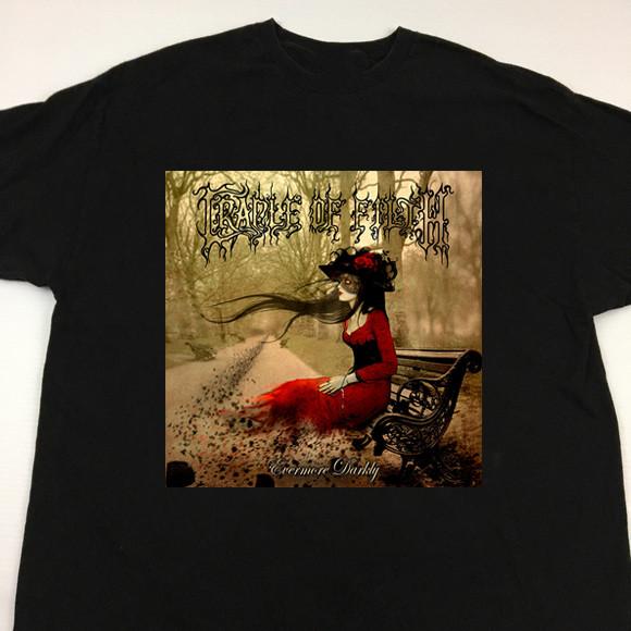 Редкая хлопковая черная мужская футболка группы Cradle of Filth Evermore Darkly A084