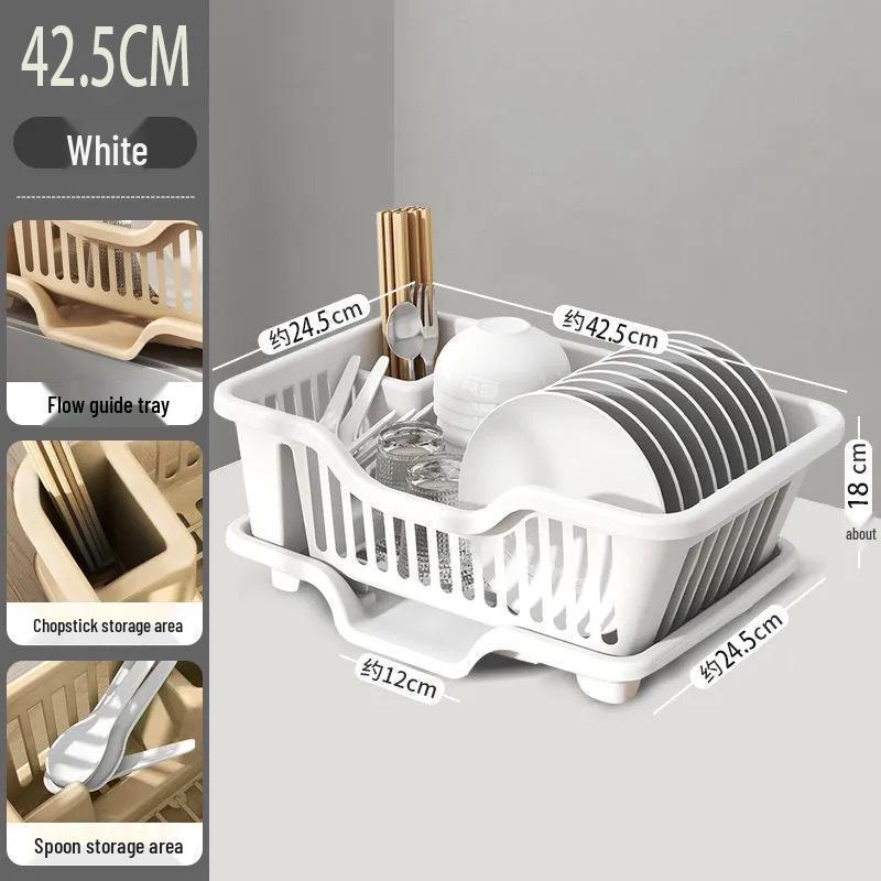 Складная кухонная сушилка для посуды и корзина