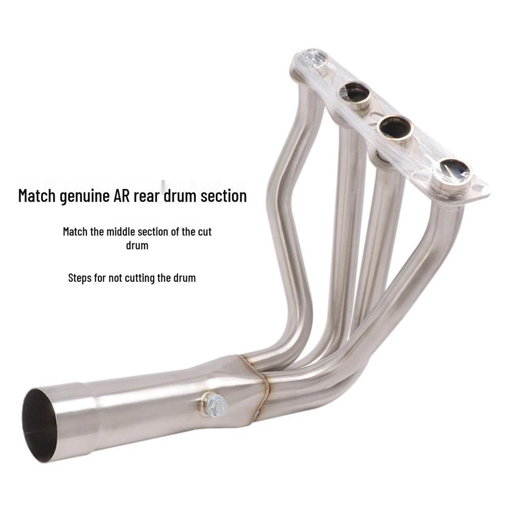 Kawasaki Z900 Titanium SC Exhaust System: Blue-Baked Front Section for Motorcycle Modification