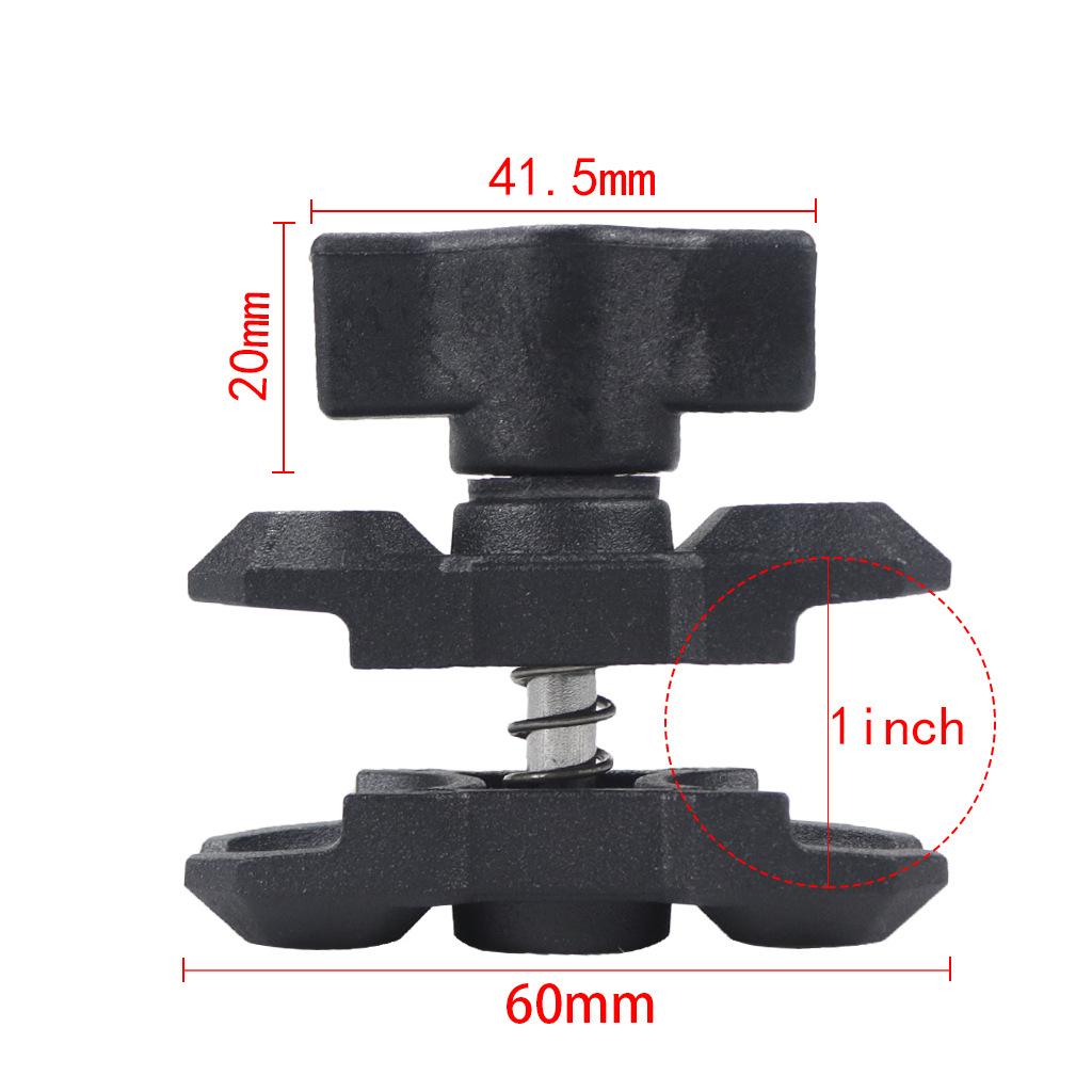 Aluminum Double Socket Extension Arm 1 Inch Ball Head Base Adapter For GoPro Accessories Insta360 Bike Motorcycle Bracket Holder
