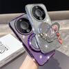 Diamond Glitter Magsafe Mirror Magnetic Holder Case For Huawei Mate 60 50 40 Pro Silicone Cover