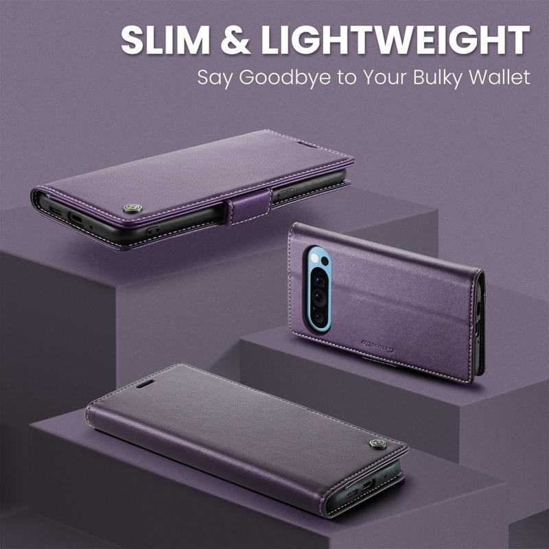 Кожаный чехол-книжка с RFID-защитой и подставкой для Google Pixel 7 8 9 Pro XL 7a 8a 9pro, чехол-обложка, кармашек для карт, задняя крышка