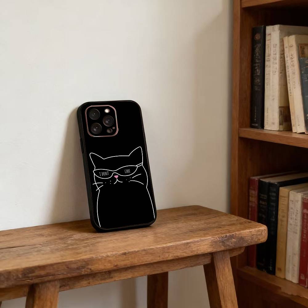 Чехол для телефона с кошками для iPhone 17, 16, 15, 14, 13, 12, 11 Plus, Pro, магнитный, для беспроводной зарядки Magsafe