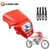 LINGQI RACING Светодиодная фара для питбайка, кроссового мотоцикла 12В, универсальная фара для мотоциклов