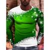 Men's Unisex T Shirt Tee Graphic Prints Snowflake O Neck 3D Printed Christmas Daily Long Sleeve T-shirts Streetwear Casual Tops