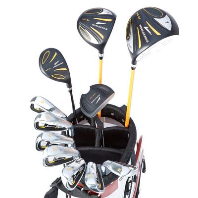 Набор гольф-клубов WORLD EAGLE 11 клубов сумка-подставка 5Z-Black мужской [для правой руки/S] + WE-F-01 [белый/красный]