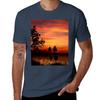 Evening At The Lake Tshirt Relaxed Casual Short Sleeve Tee Tshirt