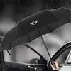 Car Logo Foldable Automatic Umbrella UV Protection Auto Accessories For MINI Cooper JCW WORKS R55 R56 F55 F56 R57 R58 R59 R60 mjewr55