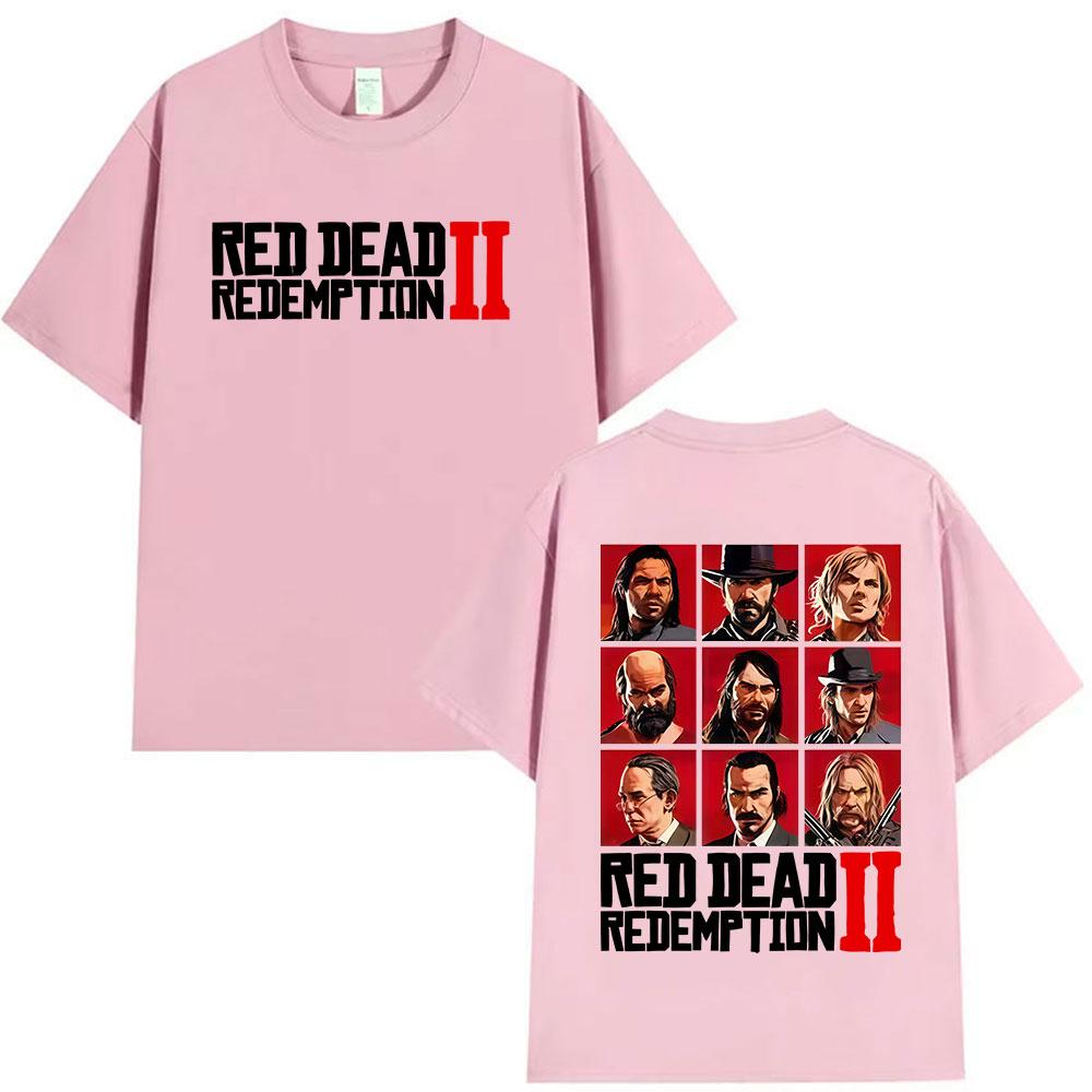 Классические Ретро Red Dead Redemption 2 Игровые Графические Футболки Мужские Женские Винтажные Летние Большого Размера Хлопковые Футболки Уличная Одежда