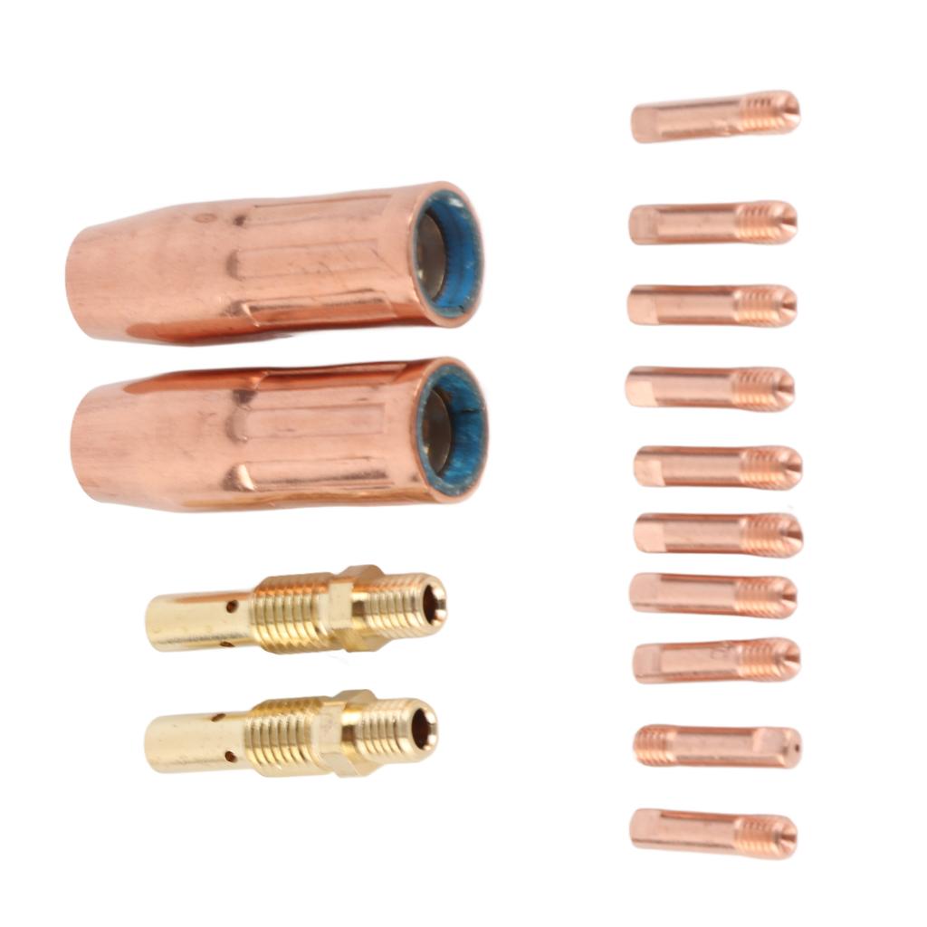 14Pcs Welding Machine Accessories Gases Nozzles 21-50 Gases Diffuser 35-50 Tips 11-35