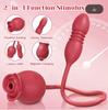 Розовые Сосущие Секс-Игрушки Дилдо Вибратор для Женщин 3в1 Толкающие G-точка Анальные Вибраторы Стимулятор Женское Вибрирующее Яйцо Игрушки для Взрослых