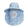 Thin With Mask Picking Tea Hat Floral Detachable Sunshade Shawl Cap Polyester Breathable Neck Protection Hat Spring / Summer
