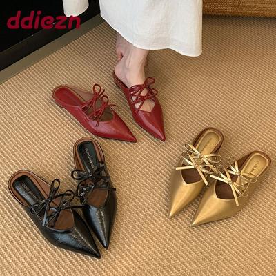 Мода Мода Остроносые Женские Балетки Тапочки Шлепанцы Летние Пляжные Мюли Женские С Бантом-Бабочкой Обувь Женские Балетки Тапочки Туфли