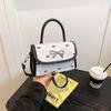 Korean Version Niche Bow Bag Women's 2025 New Shoulder Messenger Bag High-end Polka Dot Portable Small Square Bag