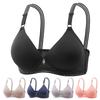 Women Bra Push Up Thin Padded No Steel Ring Adjustable Shoulder Strap Deep V Neck Breathable Breast Support Lady Brassiere Female Underwear