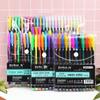 Office Highlighter DIY Fine Tip Markers Colored Signing Pen Glitter Gel Pens Set Drawing Color Pen