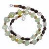 Natural Rutile & Smoky Quartz Aventurine Gemstone Beads Necklace 17" UB-4407 UB-4407