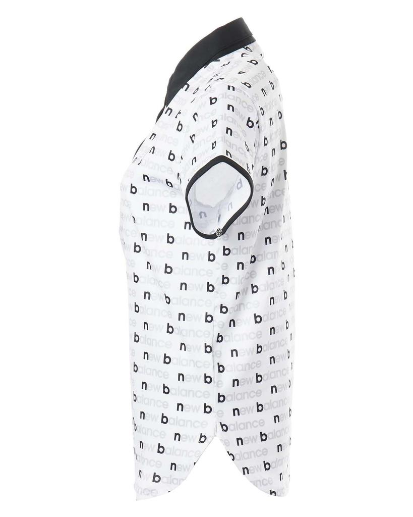 Футболка-поло с коротким рукавом для гольфа 2 [New Balance] женская (Эластичный/Принт с окантовкой) / 012-5168501 032_Белый [L]