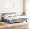3140305 vidaXL Divan Bed with Mattress Light Grey 160x200cm Fabric
